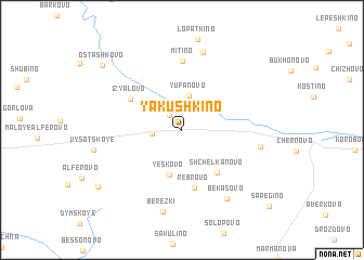 map of Yakushkino