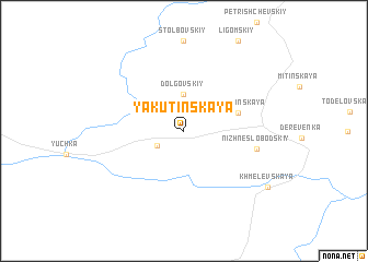 map of Yakutinskaya