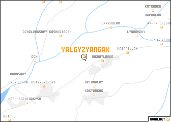 map of Yalgyz-Yangak