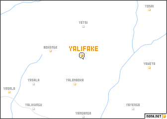 map of Yalifake