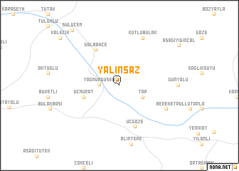 map of Yalınsaz