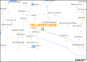 map of Yallamma Tānda