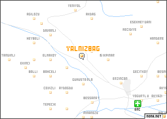 map of Yalnızbağ