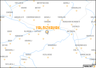 map of Yalnızkavak