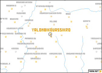 map of Yalombi-Kouassikro