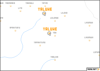 map of Yaluwe