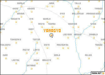 map of Yamagyo