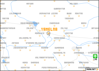 map of Yamelʼna