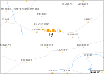 map of Yamenets