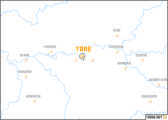 map of Yame