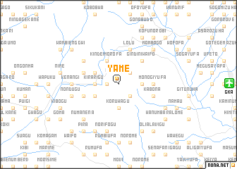 map of Yame