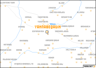 map of Yamnab-e Qadīm