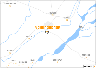 map of Yamunānagar