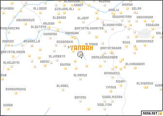 map of Yanā‘ah