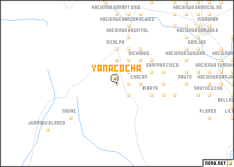 map of Yanacocha