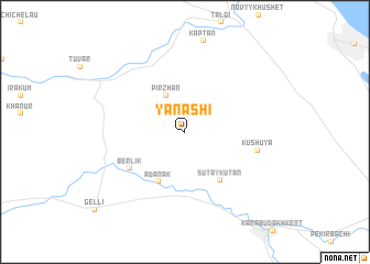 map of Yanashi