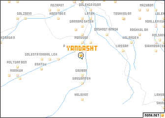 map of Yāndasht