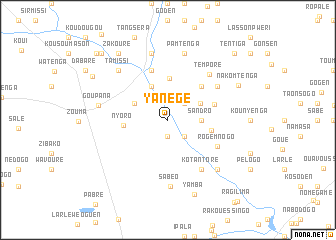 map of Yanégé