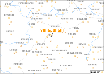 map of Yangjŏng-ni