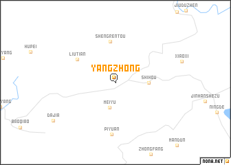 map of Yangzhong