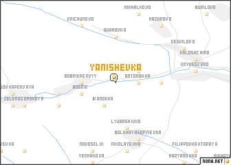 map of Yanishevka