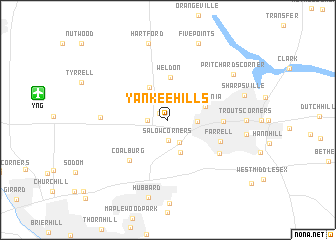 map of Yankee Hills