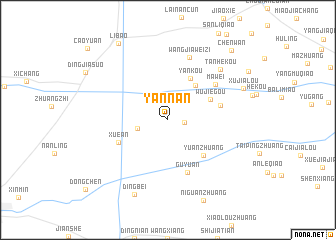 map of Yannan