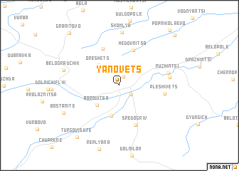 map of Yanʼovets