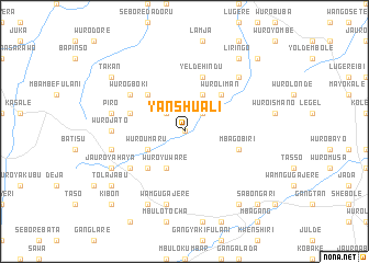 map of Yanshuali