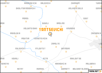 map of Yantsevichi