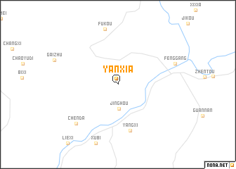 map of Yanxia