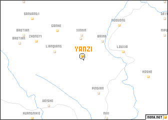 map of Yanzi