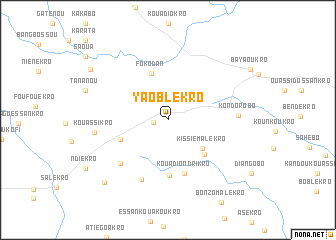 map of Yaoblékro