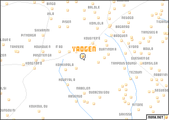 map of Yaogen