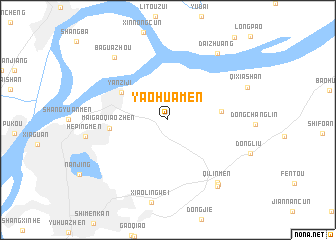 map of Yaohuamen