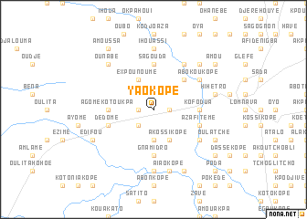 map of Yaokopé