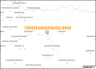 map of Yaossédougou-Dioulasso