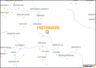 map of Yaotroukro