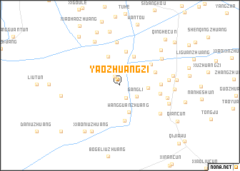 map of Yaozhuangzi