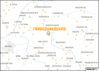 map of Yapo Kouakoukro