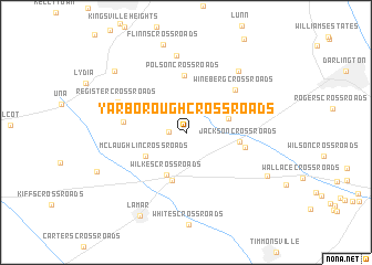 map of Yarborough Crossroads