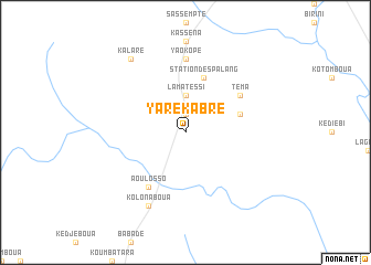 map of Yaré Kabré