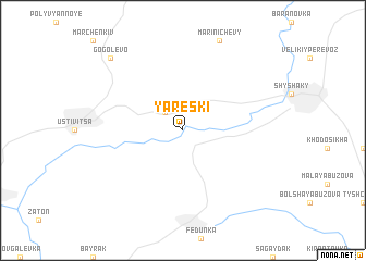 map of Yaresʼki