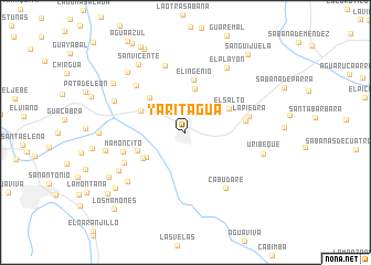 map of Yaritagua