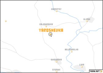 map of Yaroshevka