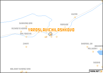 map of Yaroslavichi-Lashkovo