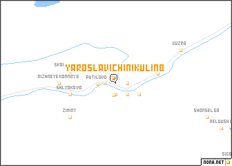 map of Yaroslavichi-Nikulino