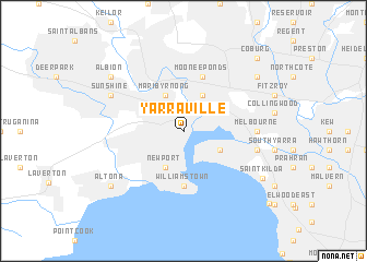 map of Yarraville