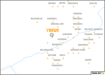 map of Yārūm