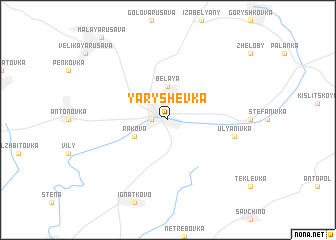 map of Yaryshevka